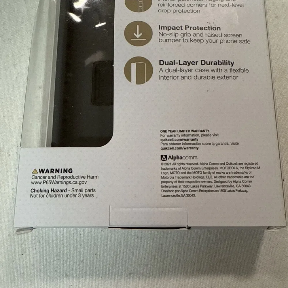 Motorola Moto G Play Case Black‎ Kickstand Quikcell New, Christmas, Birthday